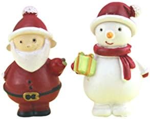 2 יחידות קריקטורה יצירתי סנטה קלאוס ואיש שלג בצורת עוגת קישוטי עוגת חג המולד מסיבת חג המולד קישוט