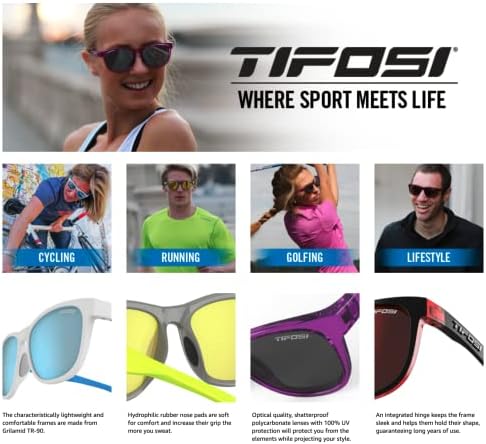 משקפי שמש של Swank Sport - אידיאלי לרכיבה על אופניים, גולף, טיולים רגליים, ריצה, טניס ומראה אורח חיים נהדר