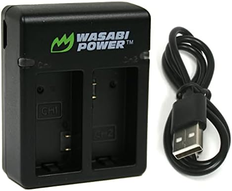 WASABI POWER מטען סוללות כפול USB עבור GOPRO HERO3, HERO3+ ו- GOPRO AHBBP-301, AHDBT-301, AHDBT-302