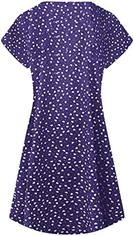 שמלת מועדון סקסית של Fragarn, קיץ לנשים אופנה מזדמנת רופפת שרוול קצר מודפס 2022 שמלת צווארון V