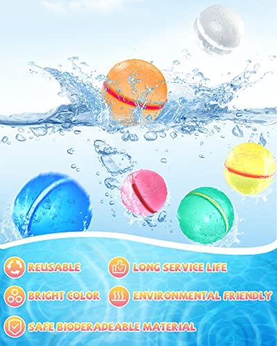 כדורי מים Soppycid, צעצועי קיץ-בול-בץ ', מילוי מהיר של כדורי סיליקון סיליקון ללא טקס עם תיק רשת,