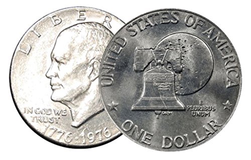1976 P, D 2 סט מטבעות סוג 2 דולרים אייזנהאואר לא מחוללים
