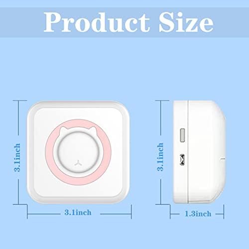InstapRoud - מדפסת מדבקה ניידת, Mini Mainter Makets Maker, Mini Pocket Pocket Pertical, מדפסת