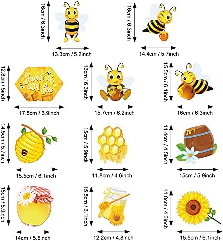 30 חתיכות דבורה תליית מערבולת קישוטים, צהוב שחור מתוק כמו יכול דבש דבורת מסיבת יום הולדת רדיד תקרת עבור