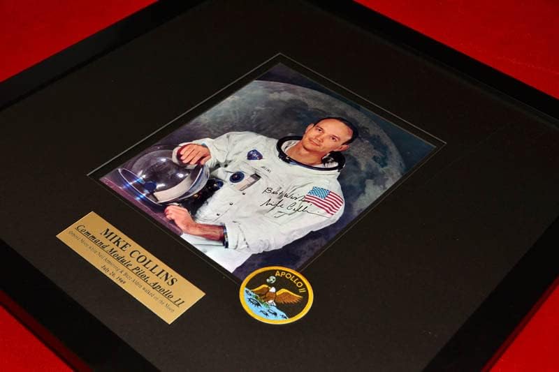 חתום מייקל קולינס אפולו 11 אסטרונאגט חתימה, מסגרת, קו-איי-איי-סי, מכירות פומביות, פ. ס. א-די-אן-איי,