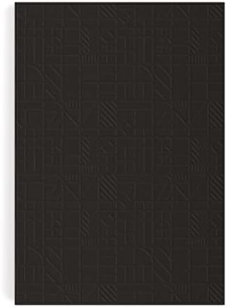 ליברטי שחור טיודור א5 יומן מובלט מגליסון - 136 עמודים מרופדים עם קצוות מוזהבים, עור טבעוני מובלט, 5.25 על