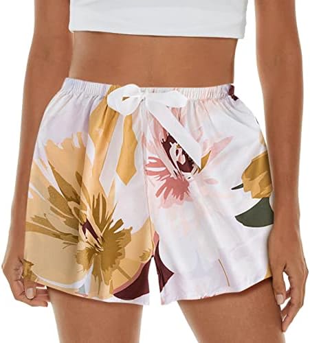מכנסיים קצרים לנשים לקיץ טרקלין מזדמן נוח מכנסי חוף מוצקים רופפים מתאימים מכנסיים קצרים מותניים גבוהים