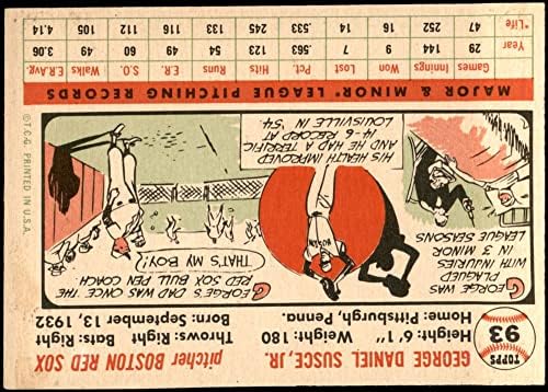 1956 Topps 93 ג'ורג 'סוסס בוסטון רד סוקס אקס/MT Red Sox