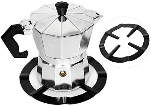 Gonetre אל חלד ברזל שחור מוקה קפה מדף קפה עגול תנור עגול תמיכה כלים למטבח מתלה