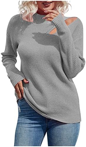 חולצה של Uofoco לחג המולד לחג המולד לנשים עם עיצובים סוודר שרוול ארוך סולבר ארוך במיוחד, סרוג סרוג סריג
