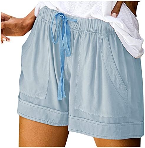 מכנסיים קצרים של Ttzhiye לנשים בקיץ, מכנסיים קצרים אתלטיים לנשים המריצים מכנסיים קצרים עם מכנסיים קצרים בכיס