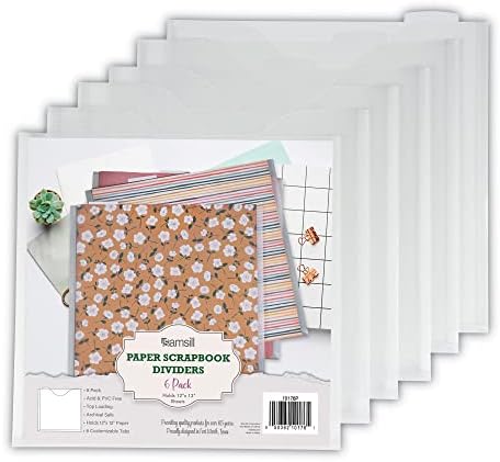 סמסיל שירבוטים נייר אחסון ארגונית, 6 ספירה של קבצים בודדים טעינה העליון עם כרטיסיות להתאמה אישית,