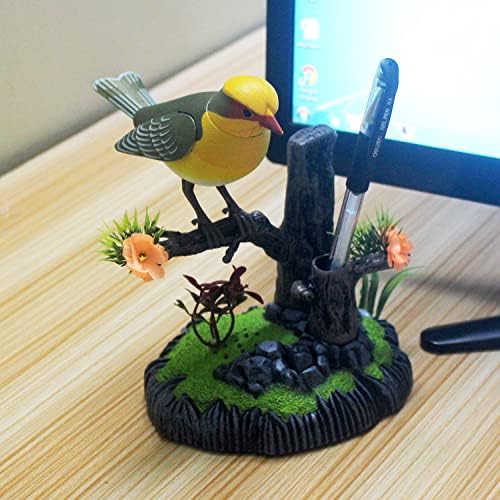 חמוד אלקטרוני חיות מחמד סימולציה ספארו ציפור יכול לנוע ציוץ עט מחזיקי משרד בית תפאורה קישוט ילדים צעצועי יום