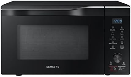Samsung 1.1 Cu ft Powergrill Microweve תנור מיקרוגל עם הסעה כוח, פנים אמייל קרמי, טבח חיישן, מטגנים