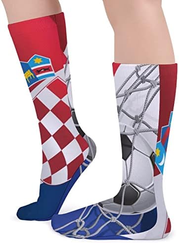 כדורגל המטרה וקרואטיה דגל צינור גרביים לגברים נשים בדוגמת צוות גרבי חם עבה גרביים מצחיק גרבי חורף