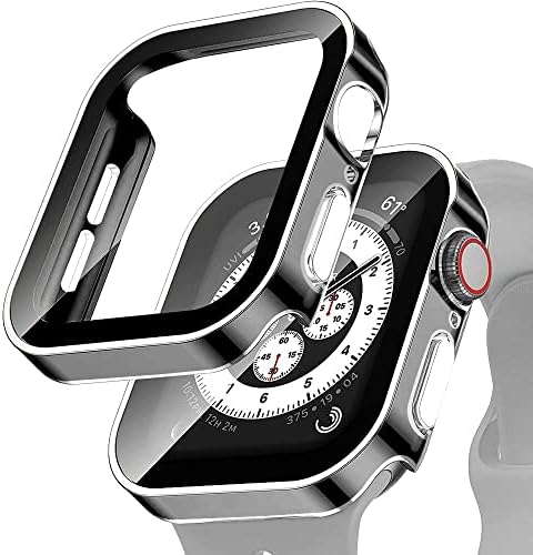 מארז אנקנג+זכוכית לסרייה של Apple Watch 8 45 ממ 41 ממ 44 ממ 40 ממ אטום למים מגן מסך אביזרים קצה פגוש