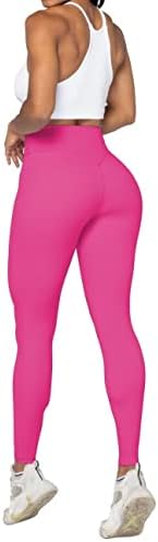Sunzel Softmax חותלות לאימון לנשים, מכנסי יוגה של אימון בקרת בטן, מכנסי יוגה, מותניים גבוהים וללא תפר קדמי