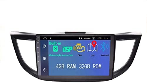 רדיו סטריאו לרכב 10.1 אינץ 'עבור הונדה CRV 2012-2015 עם רדיו Carplay Android 12 אלחוטי עם Bluetooth, WiFi, SWC,