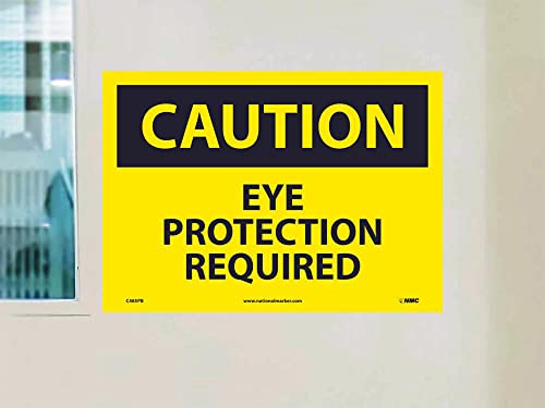 סמן לאומי הגנה על עיניים 485 פב נדרש שלט זהירות, נ. ב. ויניל, 10 איקס 14