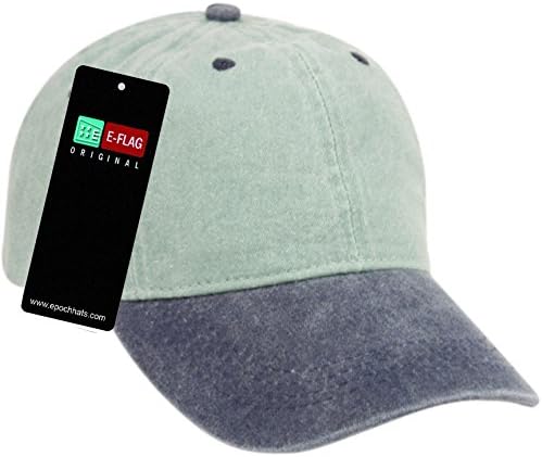 פיגמנט כובע בייסבול E-FLAG צבוע כובע כותנה שטוף כובע מתכוונן