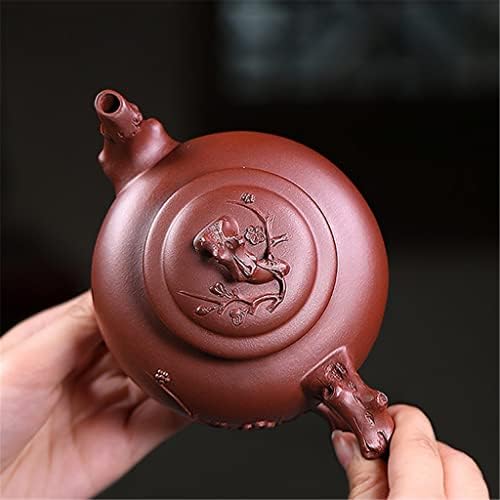 IRDFWH רטרו מתומן קומקום סיר חרס סגול סיני קונג פו תה בעבודת יד ביתי סט תה יחיד