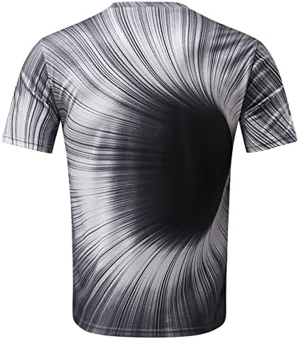 חולצות טריקו להדפס דיגיטלי של Ubst Mens 3D, קיץ שרוול קצר אופנה חולצת טש חולצת טשס רזה מתאימה