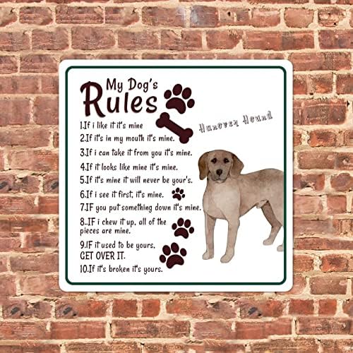 מצחיק מתכת כלב סימן שלי כלב של כללים עתיק לחיות מחמד כלב דלת קולב עם כלב אומר המדינה מתכת פוסטר כפרי כלב