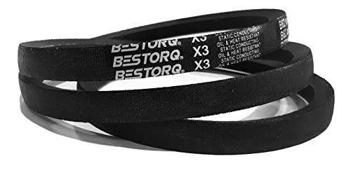 Bestorq 3v710 גומי V חגורה, עטוף, שחור, 71 אורך x 0.38 רוחב x 0.33 גובה, חבילה של 3
