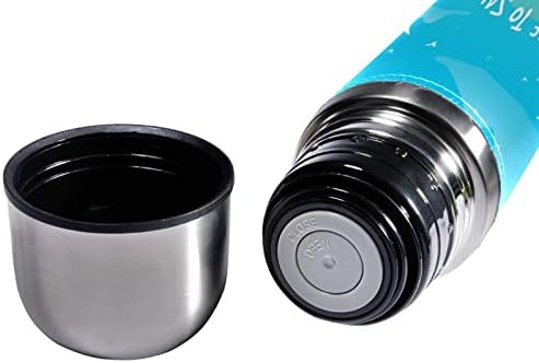 SDFSDFSD 17 גרם ואקום מבודד נירוסטה בקבוק מים ספורט קפה ספל ספל ספל עור אמיתי עטוף BPA בחינם, רקע קיץ מצויר