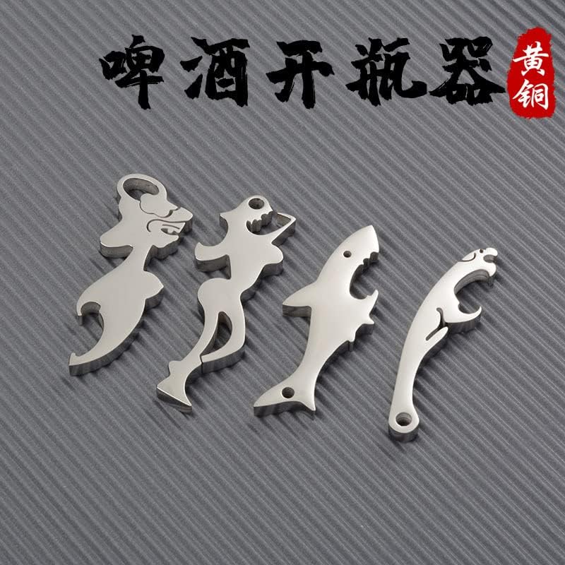 zhangruixuan-shop 不锈 钢 鲨鱼 立体 啤酒 开瓶器 4.5 毫米 厚度 钥匙扣 挂件 男女 男女 男女 男女 男女 男女 男女 男女 男女