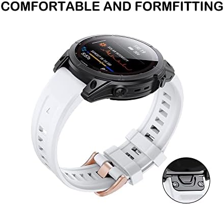 Ilazi for Garmin fenix 7S 6S 5S Watchband 20 ממ צמיד אבזם זהב ורד עבור Fenix ​​6S Pro 5S בתוספת