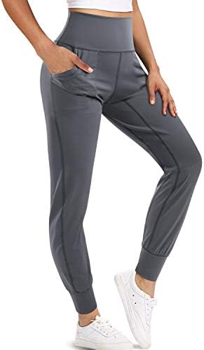 מכנסי ג'וג'ר של לינידינה לנשים מכנסי טרנינג מותניים גבוהים עם כיסים מכנסי טרקלין מזדמנים מחודדים