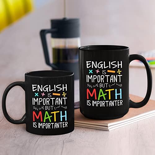 אנגלית הוא חשוב אבל מתמטיקה הוא חשוב קפה ספל - מצחיק מתמטיקה מורה ספל למתמטיקה מורה מתנה - מתמטיקה מורה קרמיקה