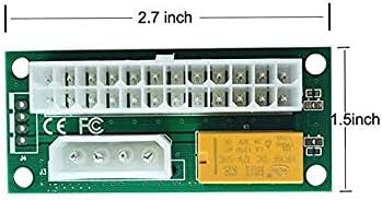2 חבילה מתאם PSU כפול מגשר מרובה מתאם אספקת חשמל מתאם סינכרון מחבר כרטיס Starter Add2Psu ATX 24 PIN ל- MOLEX 4PIN