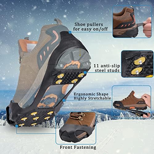 סוטי קרח משיכת שלג סוליות מתנצלות לנעליים ומגפיים ללא החלקה על פני הליכה על שלג וגומי קרח סוליות