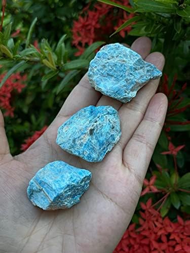 אבנים טבעיות מחוספסות אפטיט, אבני אפטיט כחולות גולמיות בגודל 1-2 אינץ