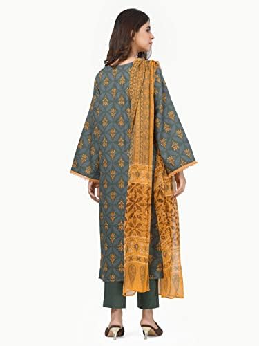 Edenrobe תפור נשים תפור פקיסטני הודי סאלוואר קמיז מוכן ללבוש למסיבה - חליפת פונג'אבי אתנית לנשים - 3PC -D