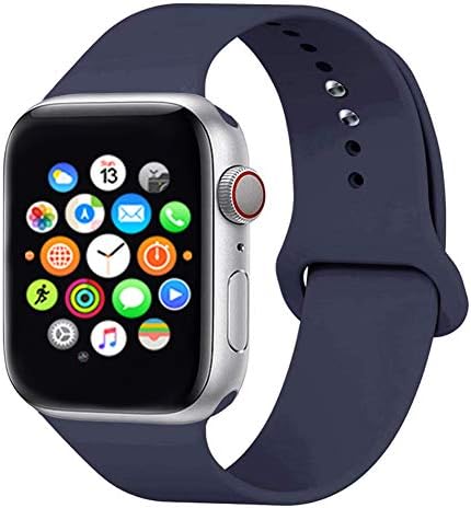 Waytop תואם לפס Apple Watch 38 ממ 42 ממ 40 ממ 44 ממ, רצועת ספורט רכה סיליקון רכה להחלפת כף היד עבור Apple