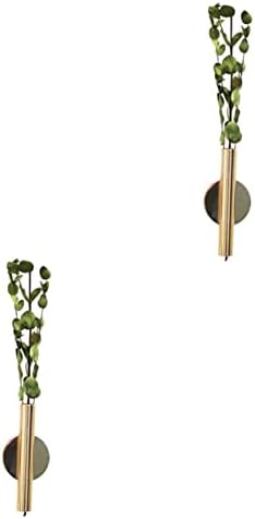 אגרטלי Homoyoyo Ikebana 2 PCS אדניות פרחים פרחים צרפתים פרחים ביתיים אגרטל זהב צינור קישוט מיובש