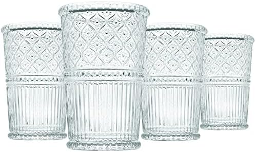 כוסות שתייה של גודינגר הייבול, כוסות זכוכית גבוהות, עיצוב וינטג', כוסות מים, כוסות קוקטייל - קולקציית