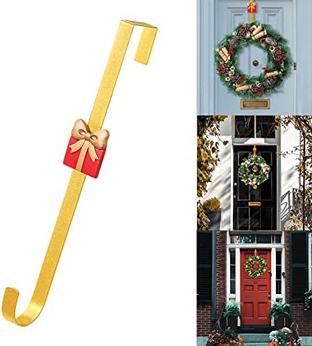 קולבי זרי מתכת 15 לדלת הכניסה, קולב זרים כבד מעל הווים דלתות ווים לקישוטים לשנה החדשה לחג המולד