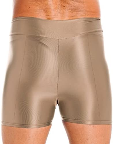 Linjinx Gen's Gener's Gear 70d מבריק בגד ים מכנסיים קצרים נושמים נושמים מכנסיים קצרים שלל כושר תחתון תחתון