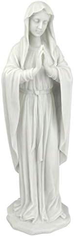 תכנן טוסקנו WU74504 פסל מרים מבורך מרים, צלמית בינונית בגודל 12 אינץ