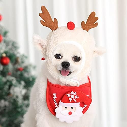 חג המולד מעצב כלב תלבושות כובע בנדנה חג המולד כלב צעיף משולש ליקוק כובעים עבור קטן בינוני כלב