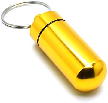 7 יחידות קטן גלולת מקרה חיצוני נייד העזרה הראשונה מיכל מים עמיד מזהה בקבוק מחזיק מפתח טבעת