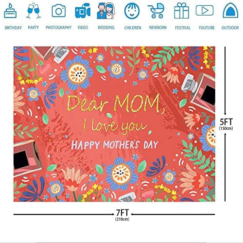 7 * 5 רגל שמח אמא של יום רקע לצילום אדום צבעוני פרחוני בושם רקע אמהות יום מסיבת קישוטי אספקת