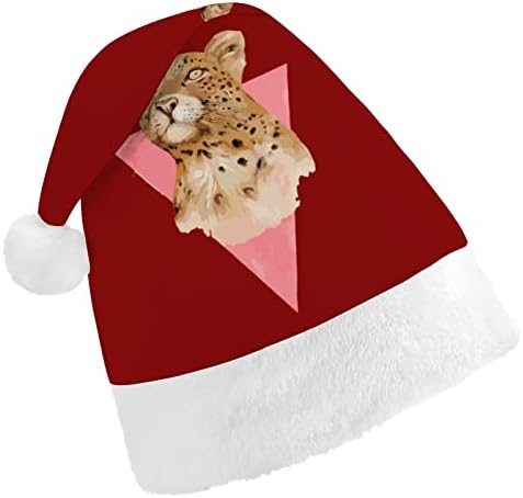 ורוד נמר חג המולד כובע סנטה כובע מצחיק חג המולד כובעי חג מסיבת כובעי עבור נשים / גברים