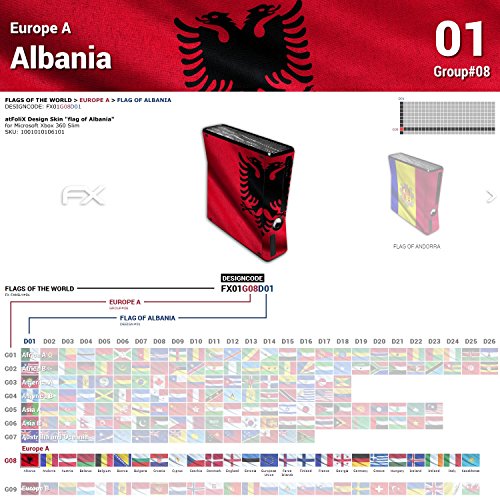 מיקרוסופט אקסבוקס 360 דק עיצוב עור דגל של אלבניה מדבקות מדבקה עבור אקסבוקס 360 דק
