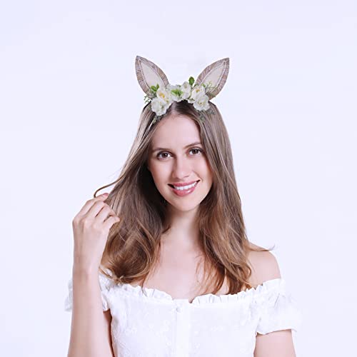 האוקינה אוזני ארנב פסחא פרח סרט ארנב אוזן פרחוני סרטי ראש לנשים בנות להוסיף קצת כיף שלך פסחא חגיגה