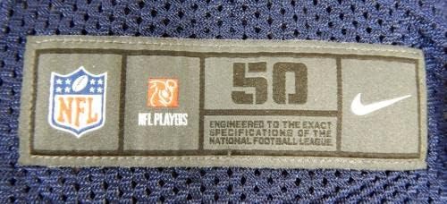 2018 דאלאס קאובויס 40 משחק הונפק תרגול חיל הים ג'רזי 50 560 - משחק NFL לא חתום בשימוש בגופיות